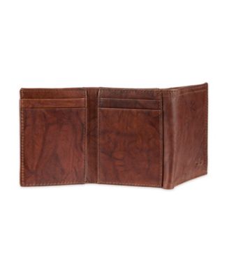 Men's RFID Crunch Leather Z-Fold Trifold Wallet