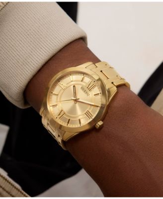 Men's Analog Gold-Tone Stainless Steel Watch, 44mm