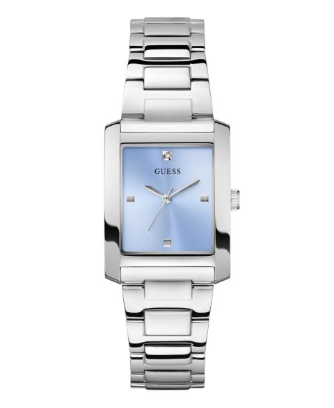 Женские часы GUESS Analog Silver-Tone Stainless Steel Watch, 27mm