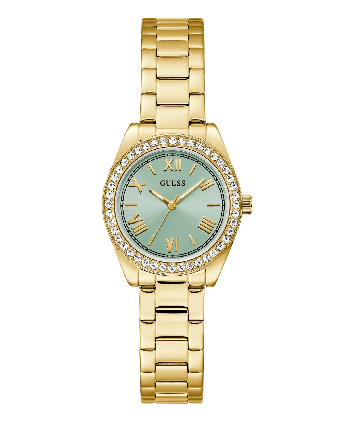 Guess Women's Analog Gold-tone Steel Watch, 30mm In Gold-tone
