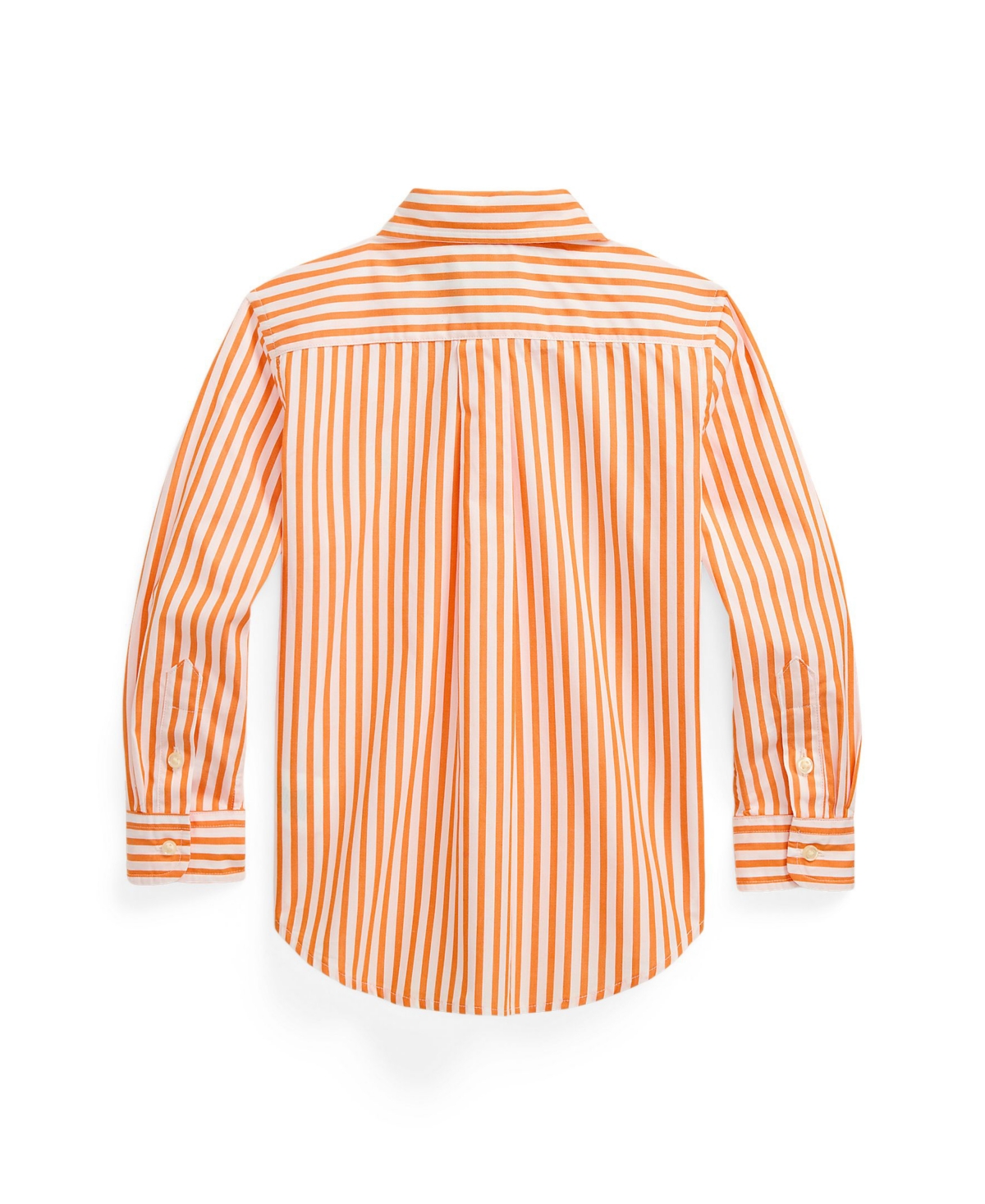Polo Ralph Lauren Toddler And Little Boys Striped Poplin Shirt In Orange,white