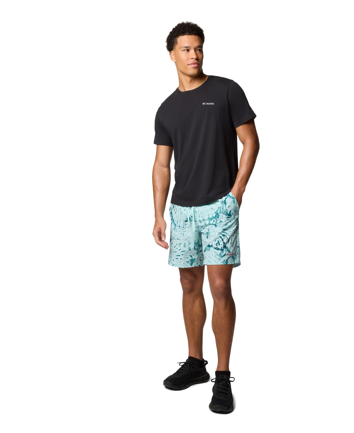 Shop Columbia Men's Summertide Stretch Printed Shorts In Spray Mons