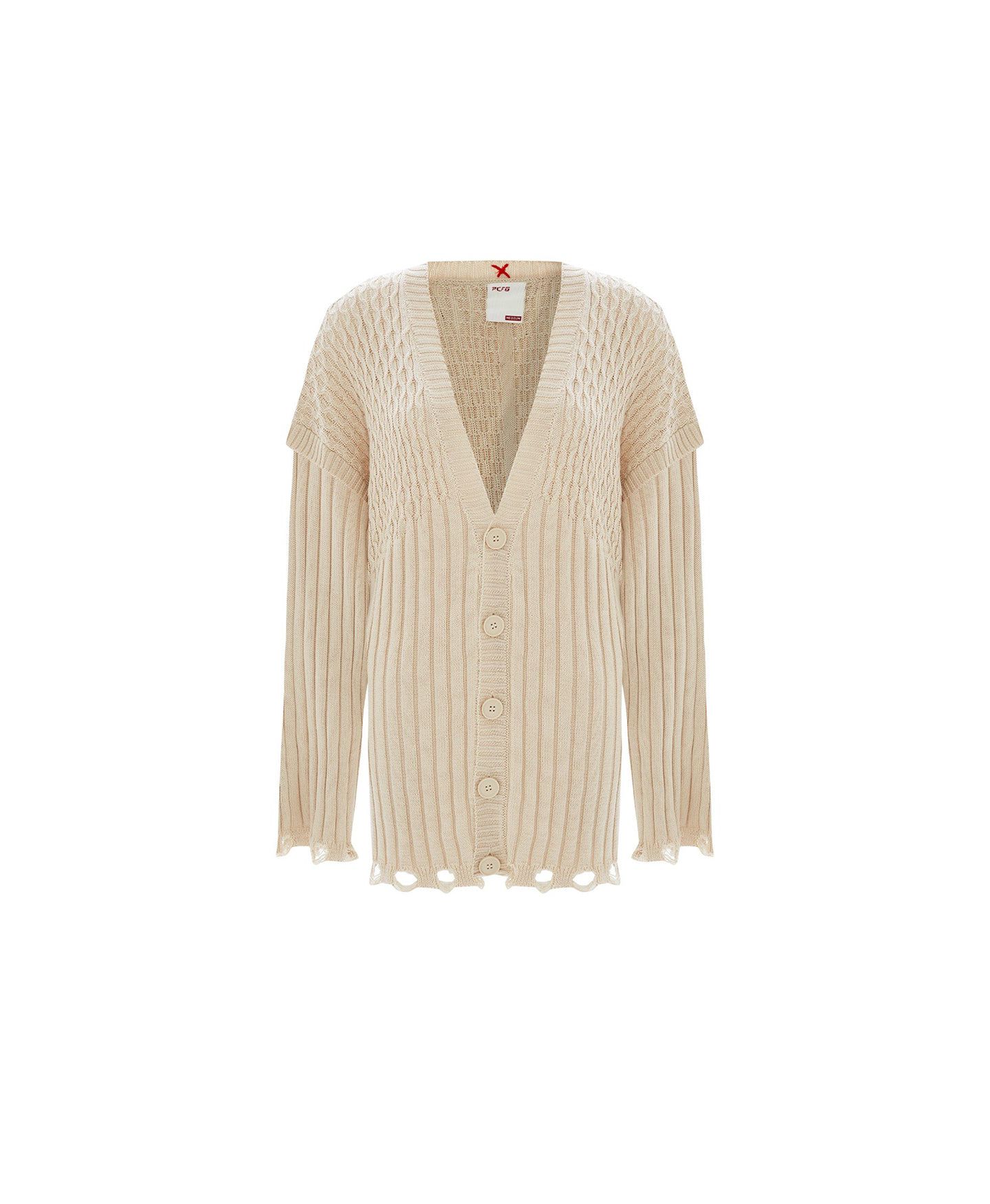 Мужской кардиган PCFG Soft Knit, цвет: Бежевый — фото 4