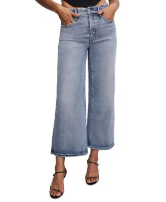 Women's Good Waist Palazzo Cropped Jeans