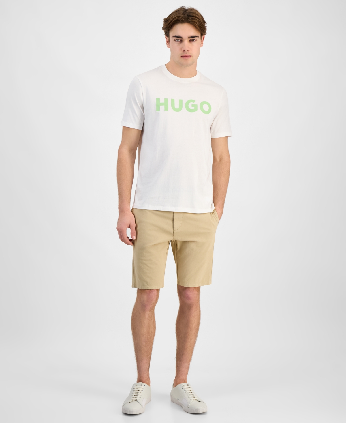 Hugo Boss Hugo By  Men's Dulivio Regular-fit Logo Graphic T-shirt In Natural