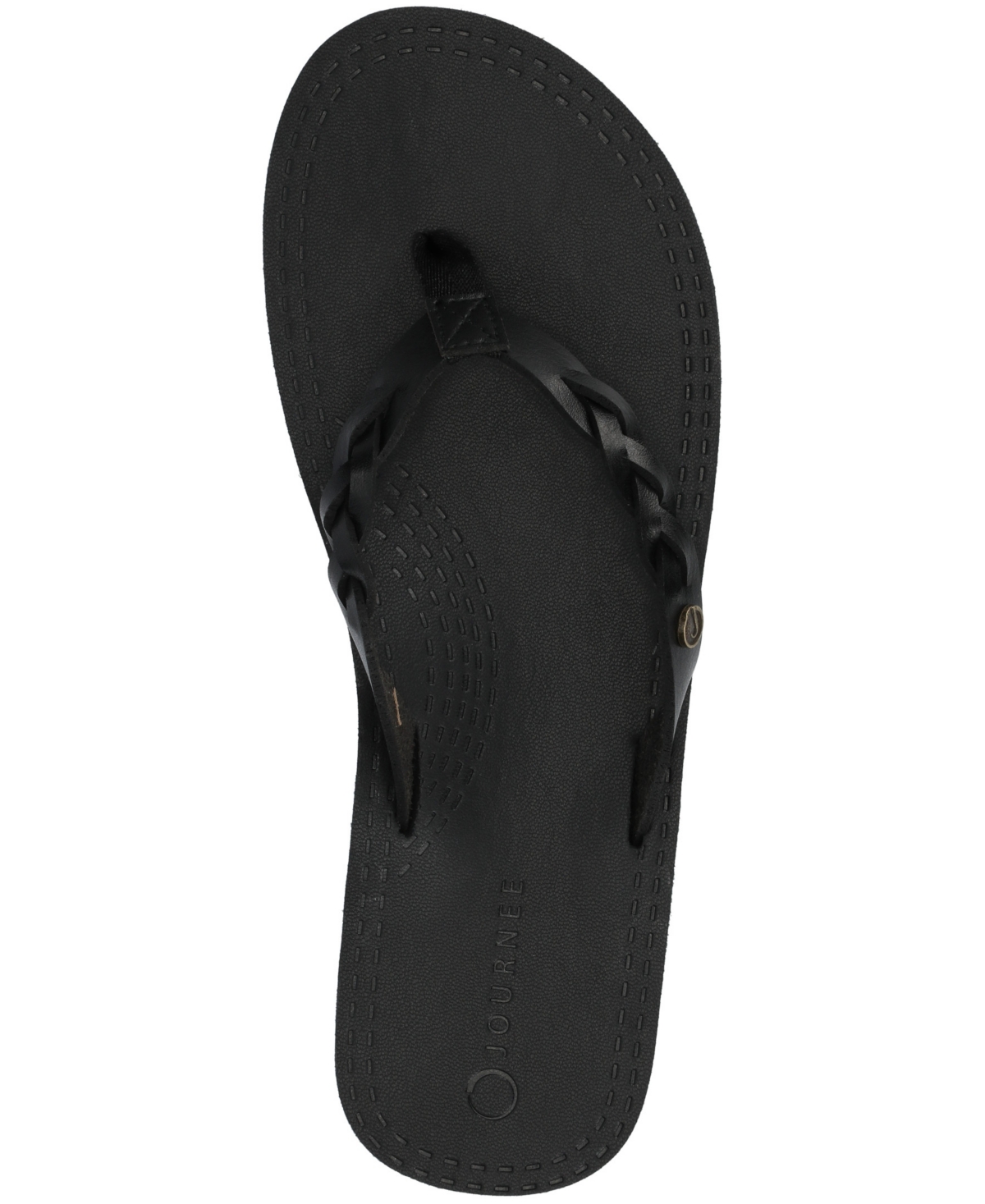 Journee Collection Tomi Braided Comfort Slip-on Flat Sandals