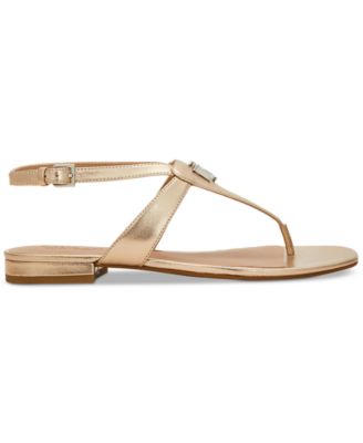 【Lauren Ralph Lauren】Women's Everly Thong Flat Sandals Lauren Ralph Lauren Women's Everly Thong Flat Sandals - Macy's