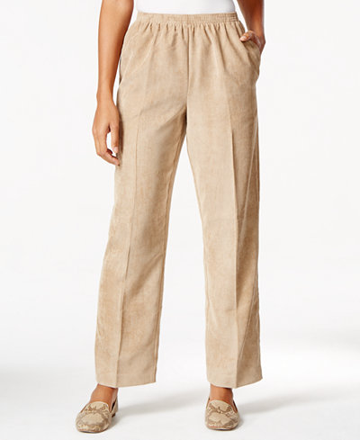Alfred Dunner Pull-On Corduroy Pants - Women - Macy's