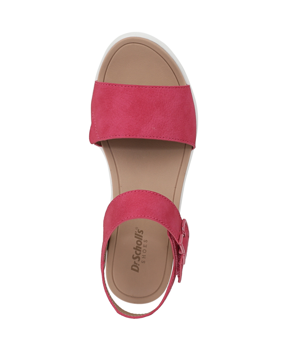 Shop Dr. Scholl's Women's Time Off Sky Sport Wedge Sandals In Pink Punch Faux Leather