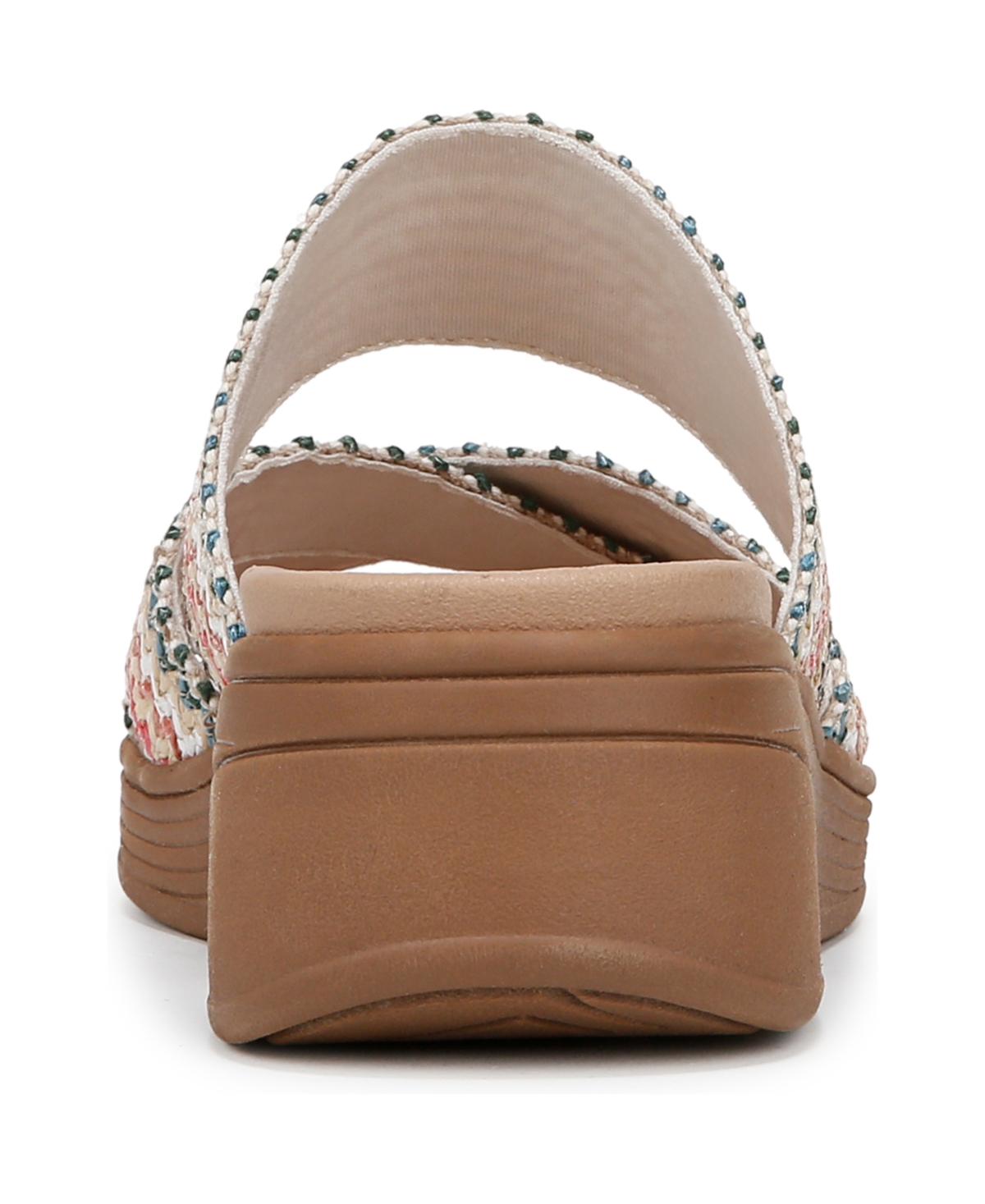 Bzees Fiona Wedge Sandal In Natural Multi Raffia Fabric