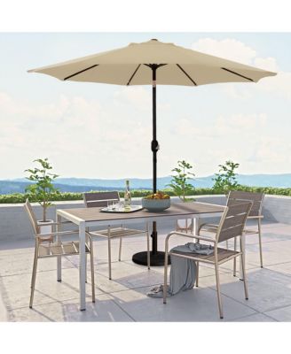 9 ft. Steel Market Outdoor Tilt Patio Umbrella in Blue