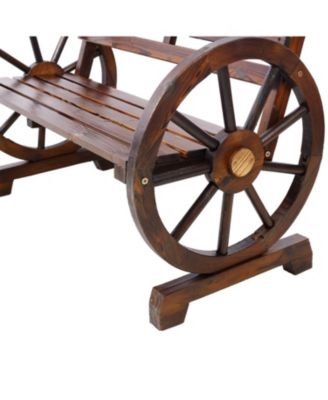 Streamdale 2-Person Wagon Wheel Bench for Outdoor & Patio