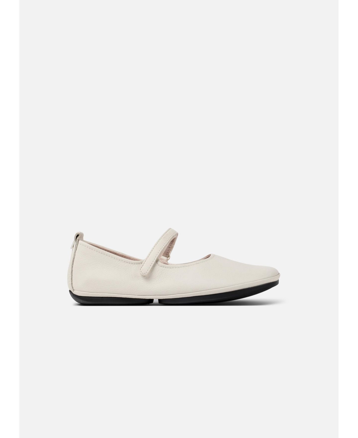 Женские балетки Camper Right Nina Leather Flats, цвет: Натуральный белый — фото 2