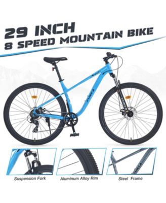 Streamdale 29 Inch Wheels 8 Speed Mountain Bike, for Men Women Boys and Girls, Front Suspension, Steel Frame