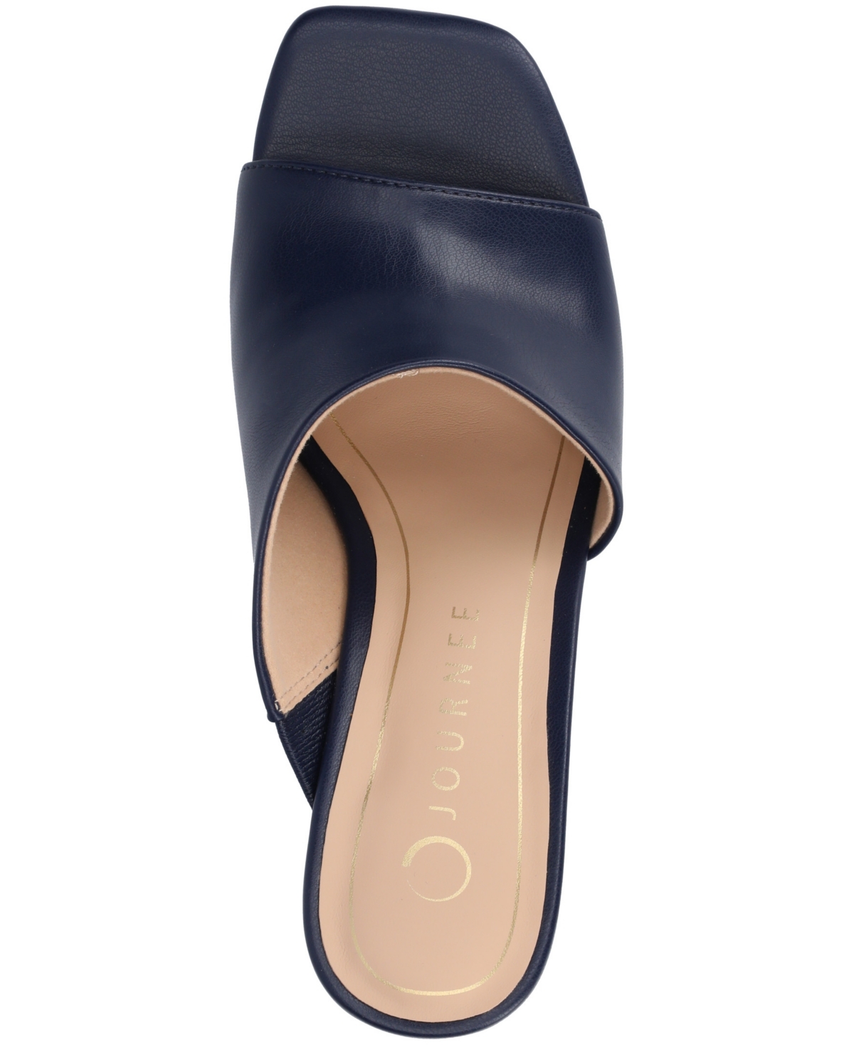 Shop Journee Collection Women's Clementine D'orsay Slip-on Wedge Sandals In Navy