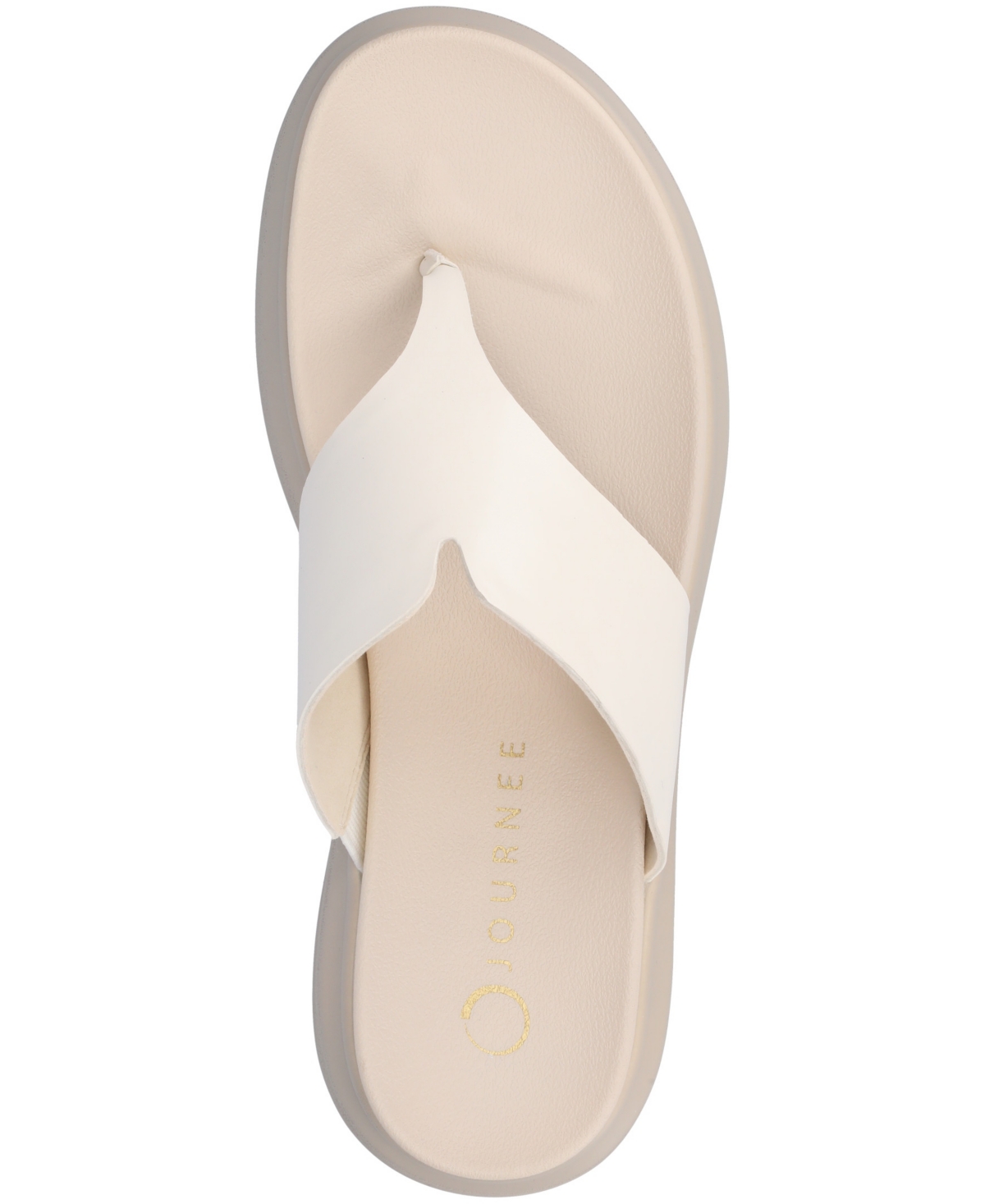 Journee Collection Carah Platform Wedge Sandal In White