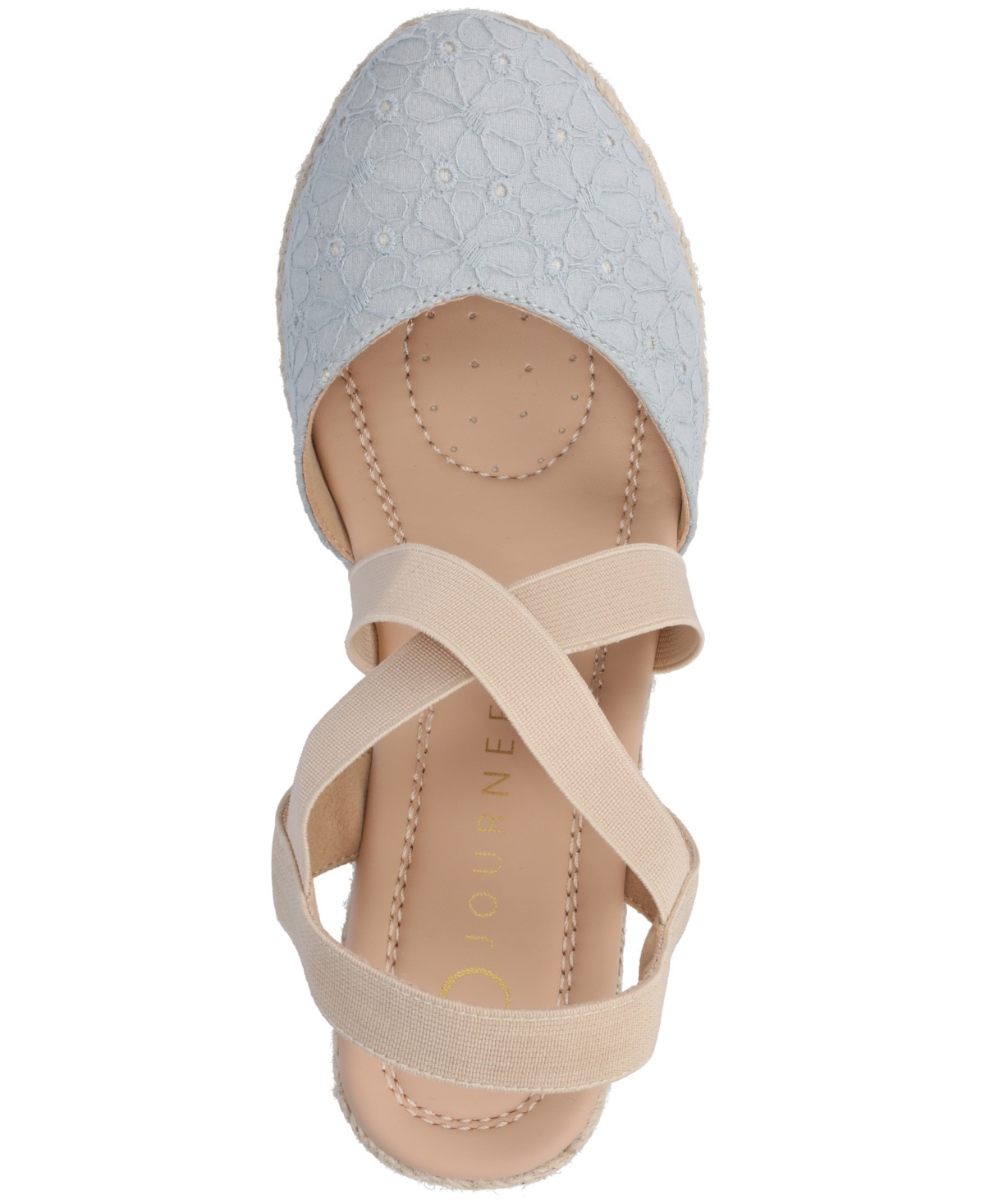 Journee Collection Women's Ashlee Espadrille Platform Wedge Sandals In Blue