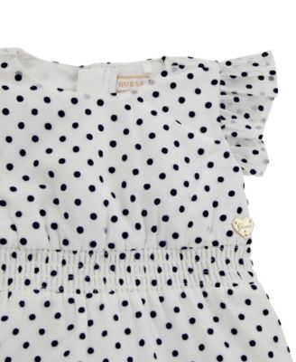 Baby Girls 2-Piece Short Sleeve Chiffon Dress and Coordinating Bloomer Set