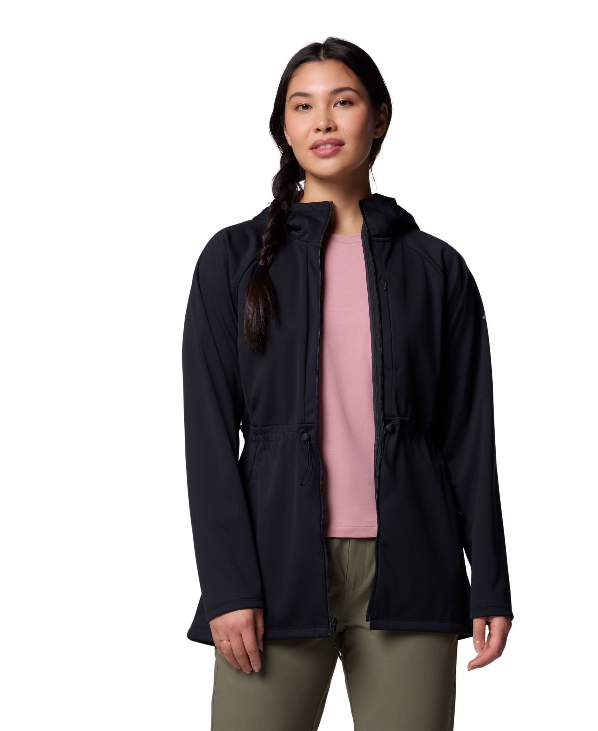 Shop Columbia Women's Flora Park Ii Softshell Jacket In Black