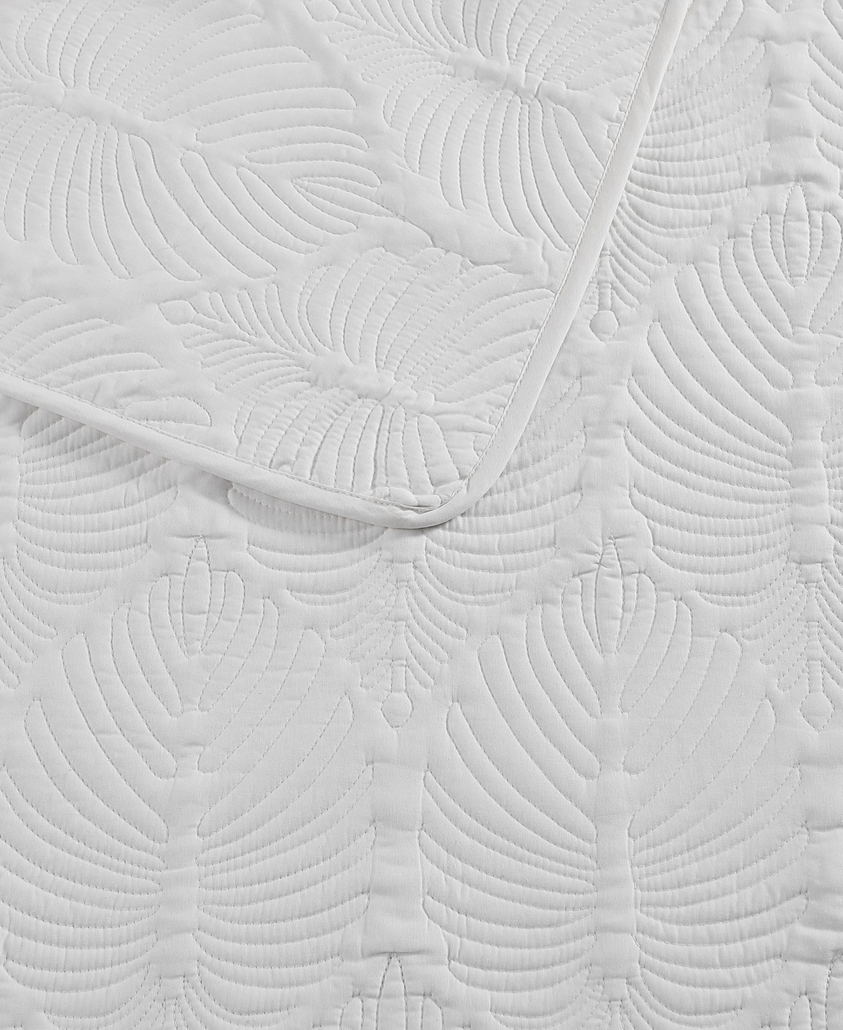 Tommy Bahama Line Palm Cotton Reversible 3-pc. Quilt Set, Full/queen In White