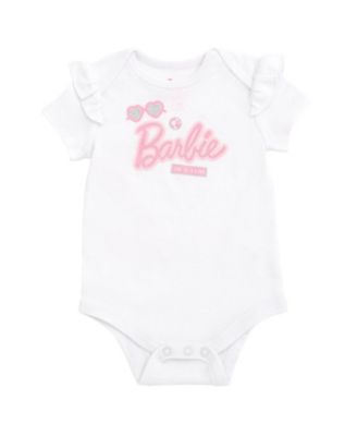 Baby Girls Bodysuit Ruffle Skirt and Bow Headband 3 Piece Outfit Set Newborn to Toddler