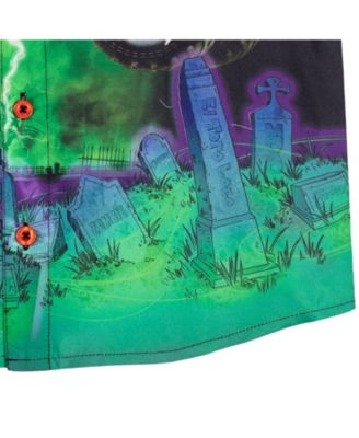 Boys Grave Digger Hawaiian Button Down Dress Shirt