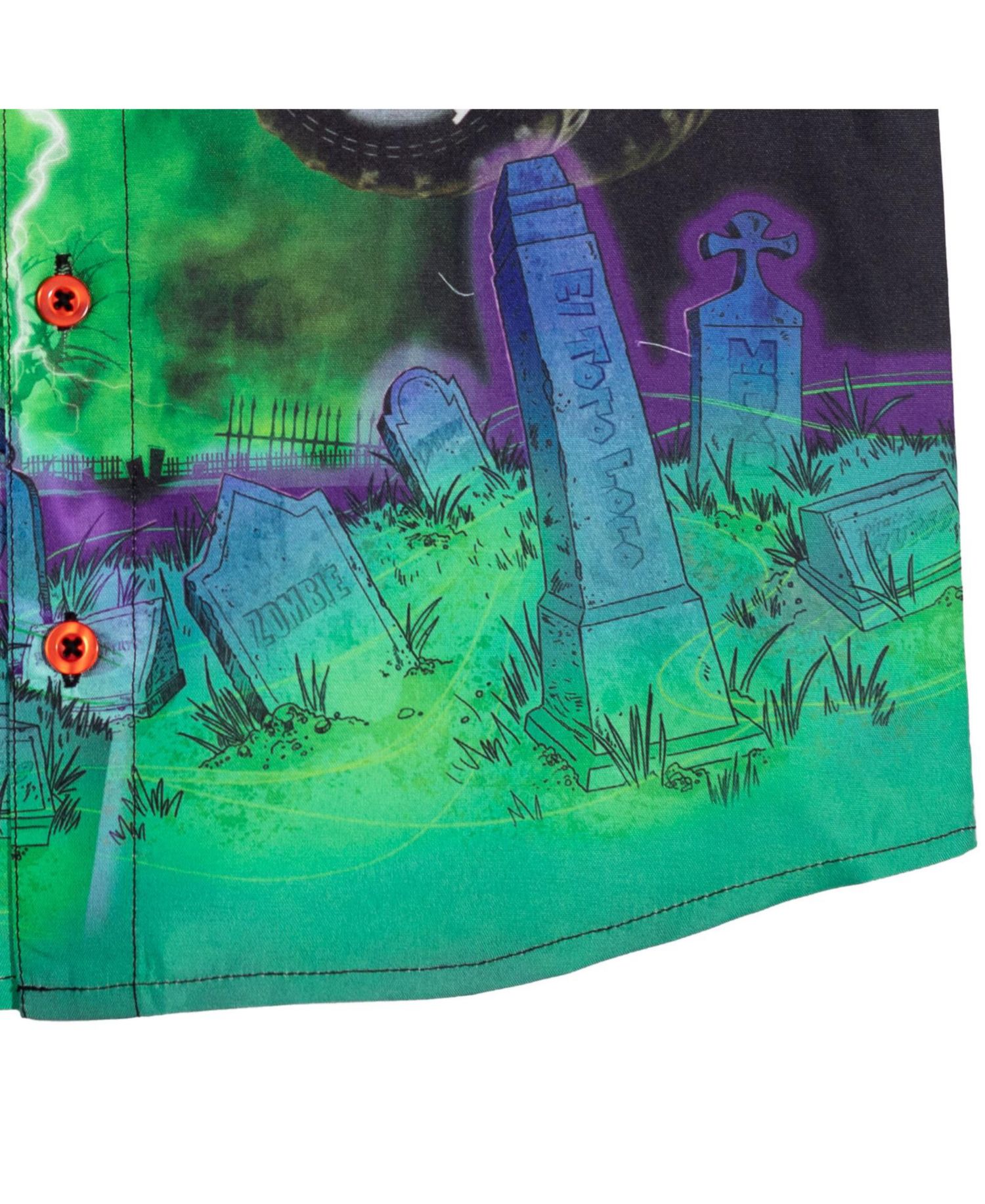 Boys Grave Digger Hawaiian Button Down Dress Shirt