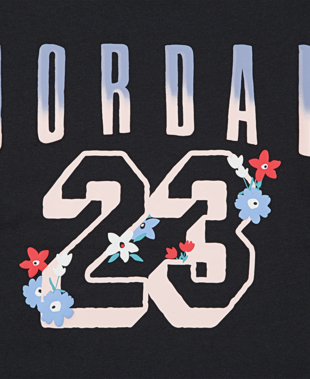 Shop Jordan Big Girls Summer Bloom Oversized T-shirt In Off Noir