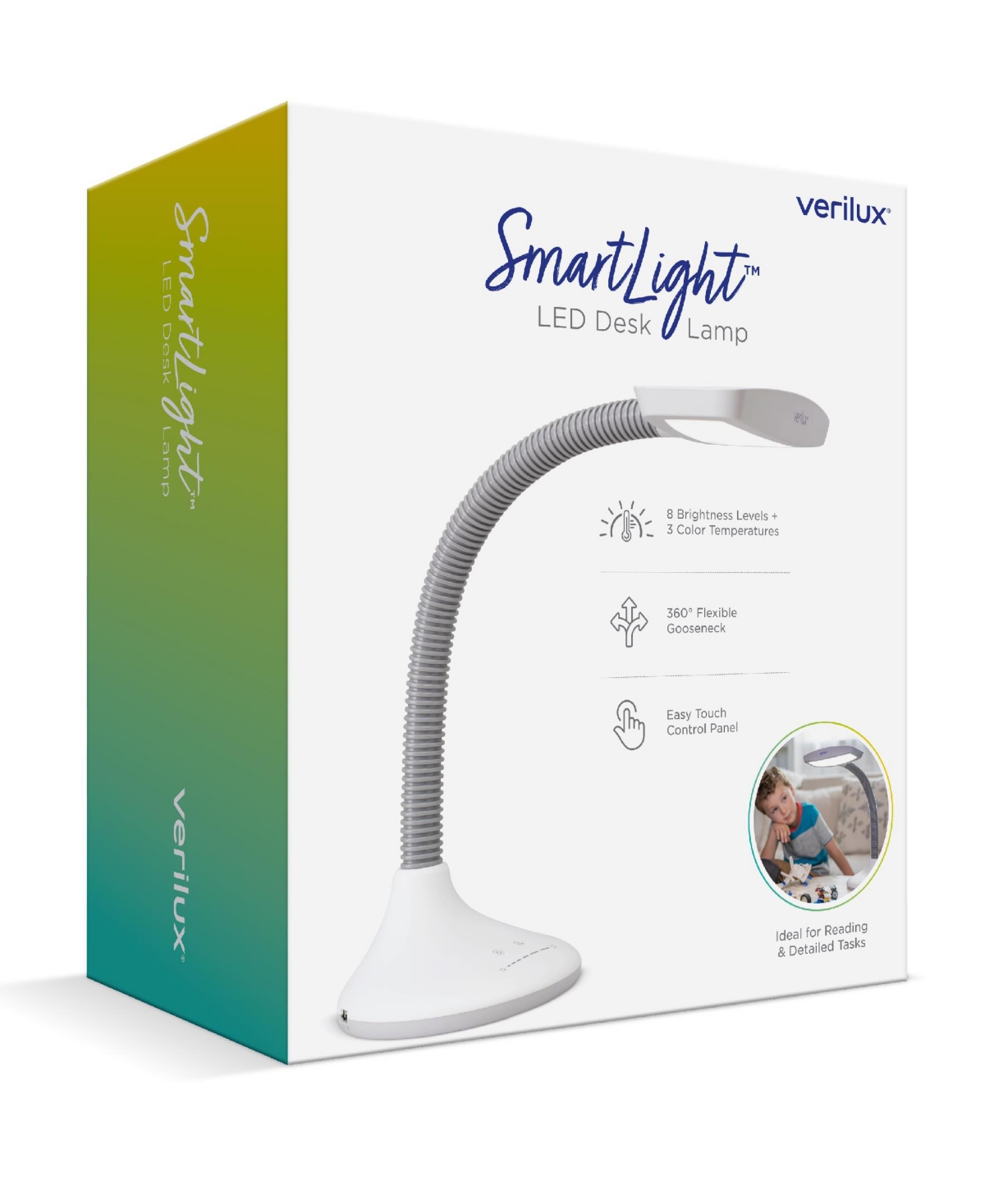 Verilux Smartlight Full Spectrum Led Desk Lamp In White
