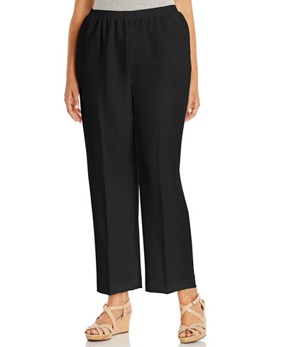 Alfred Dunner Plus Size Pull-On Straight-Leg Pants - Pants - Plus Sizes ...