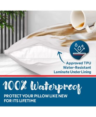 Waterproof Zippered Pillow Protector - Queen Size  - 2 Pack