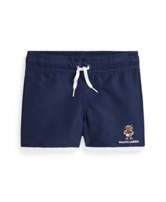 Toddler and Little Boys Polo Bear Swim Trunk