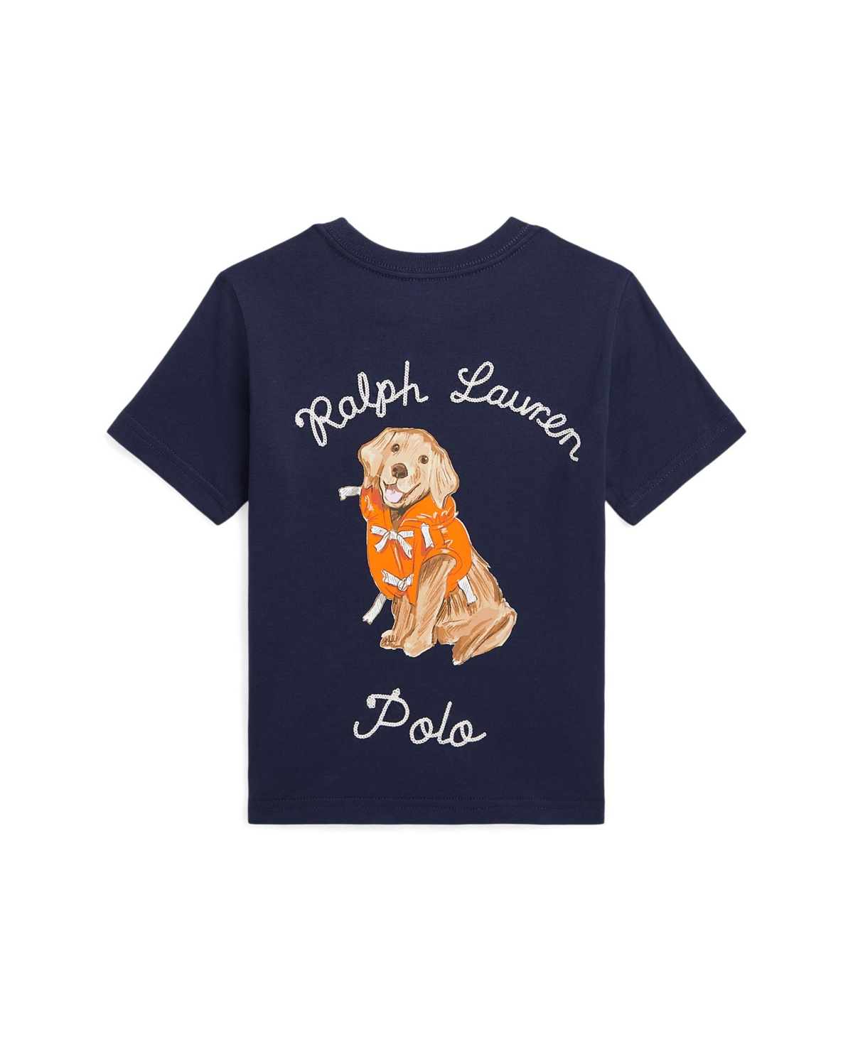 POLO RALPH LAUREN TODDLER AND LITTLE BOYS DOG-PRINT JERSEY POCKET T-SHIRT