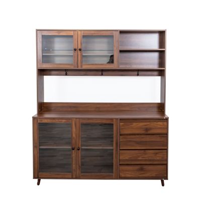 63" Kitchen Hutch Cabinet with Storage