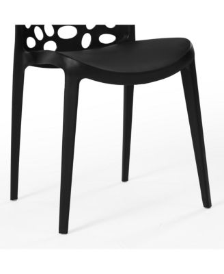 Outdoor Modern Stackable Patio Dining Chairs (Set of 2)