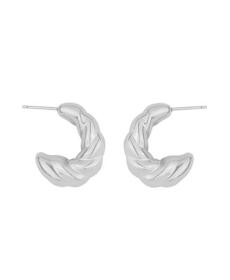 Twist Shrimp Hoop Earrings