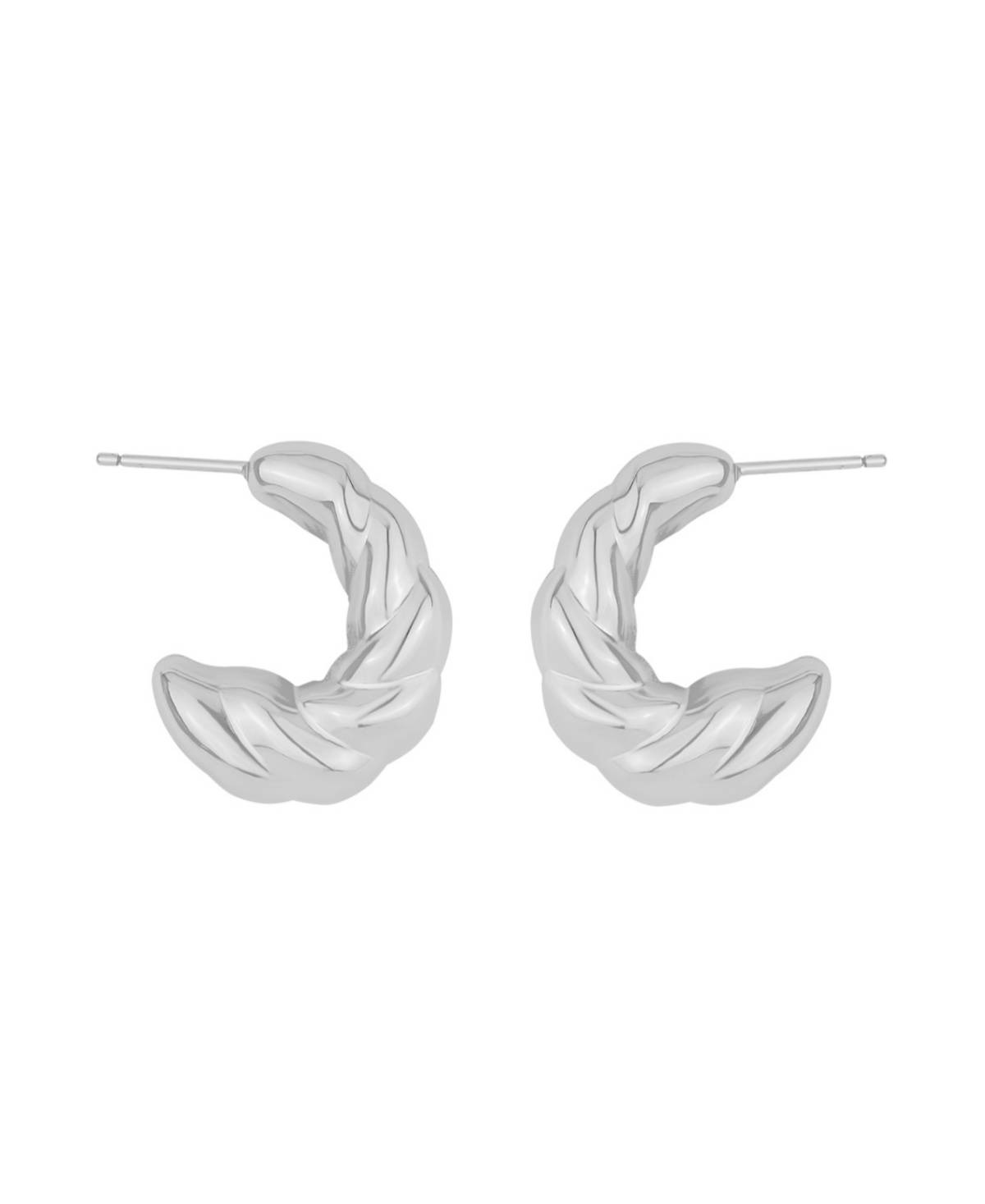 And Now This Twist Shrimp Hoop Earrings In Base Metal