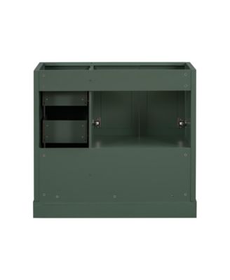 36" Solid Wood Freestanding Bathroom Vanity with 4 Drawers and Shelf