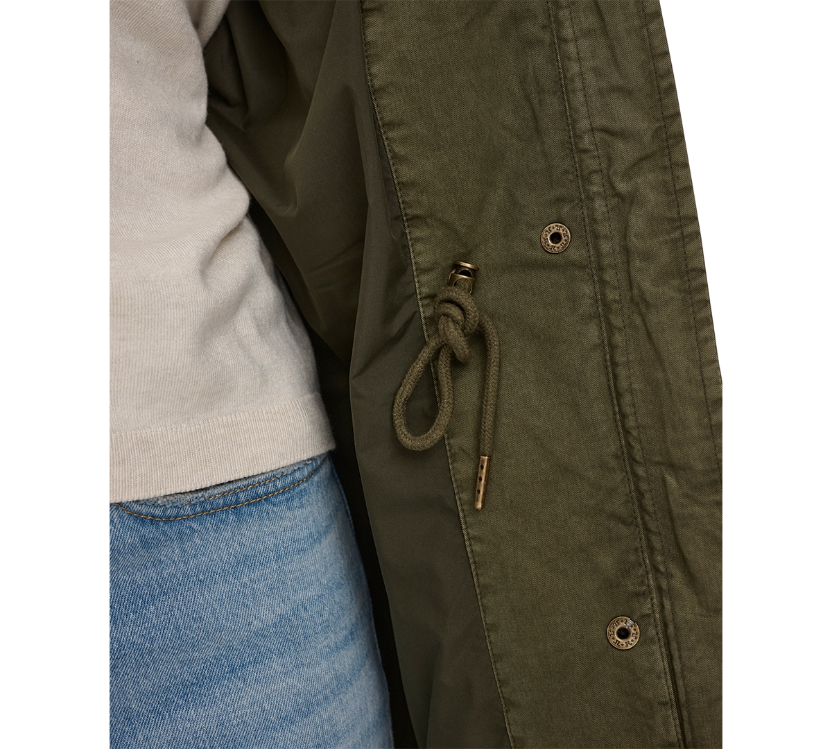 Levi's Women's Lightweight Washed Cotton Military Jacket In Olive Night