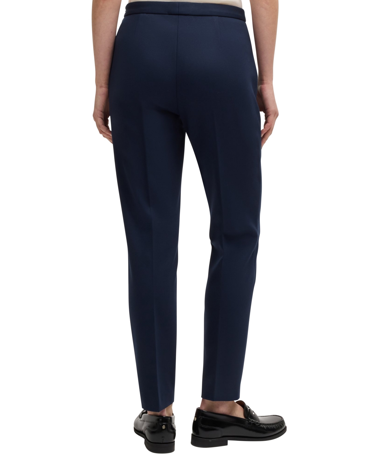Hugo Boss Boss By  Women's Front Crease Regular Fit Trouser Pants In Dark Blue
