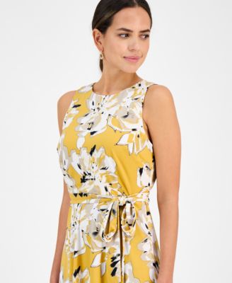 Kasper Women's Floral-Print Sleeveless Fit & Flare Dress