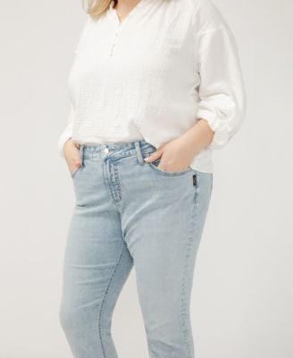 Plus Size Girlfriend Mid Rise Skinny Leg Jeans