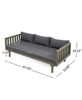 Streamdale Acacia Wood Daybed Durable, Water-Resistant, Classic Slat Paneling Design
