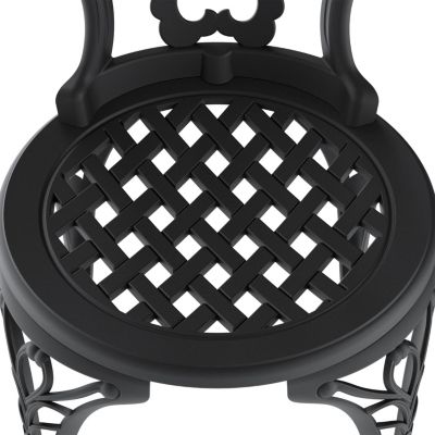 Streamdale 5-Piece Set Of All-Weather Cast Aluminum Dining Furniture Set With Black Frame