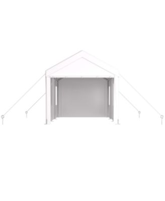 12' x 20' Portable Carport Garage with Roll-up Doors & Wind Windows