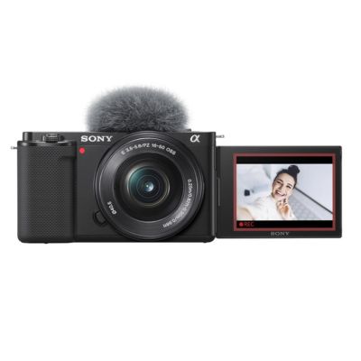 Sony ZV-E10 Mirrorless Vlog Camera with 16-50mm Lens, Black - Bundle with E 55-210mm f/4.5-6.3 OSS Lens, 64GB SD Card, Shoulder Bag, 49mm Filter