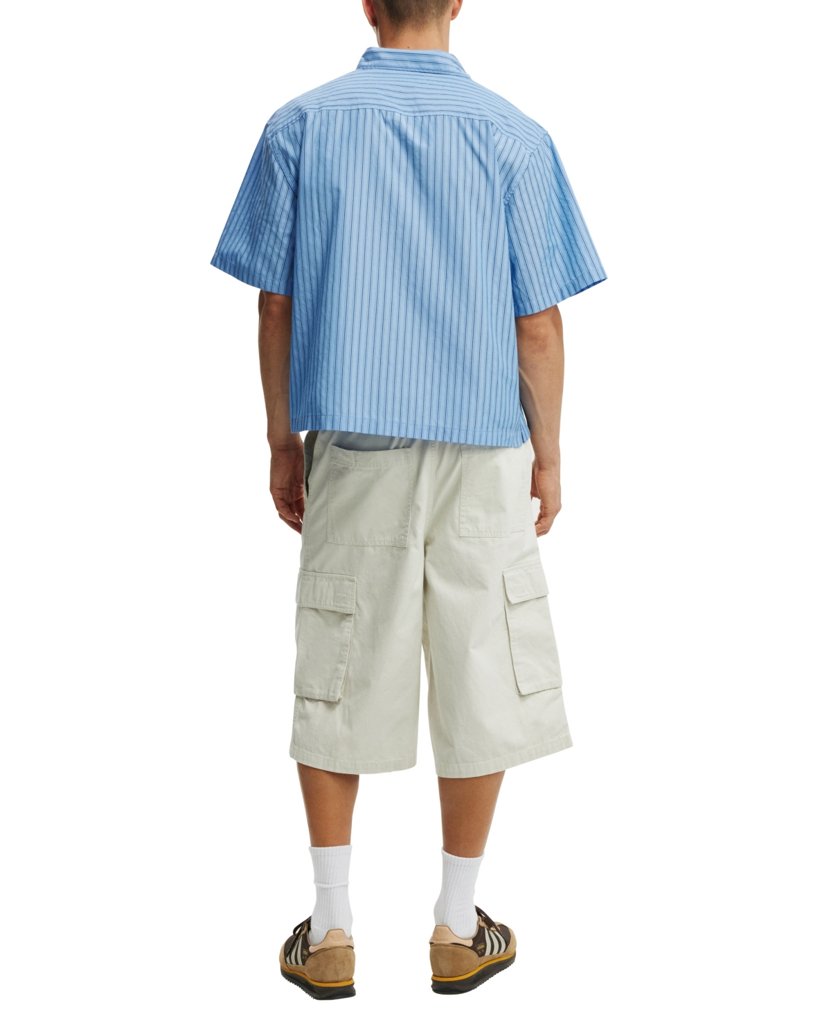 Shop Cotton On Men's Super Baggy Cargo Shorts In Stone