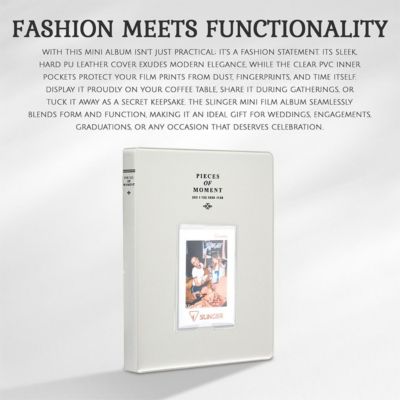 Instax Mini 99 Instant Film Camera, Matte Black, Bundle with 2x Instant Daylight Film Pack and Slinger Photo Album