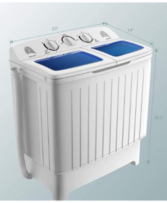 20 lbs Compact Twin Tub Washing Machine for Home Use