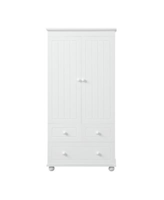 Tall Storage Cabinet with Three Drawers for Bathroom/Office, White